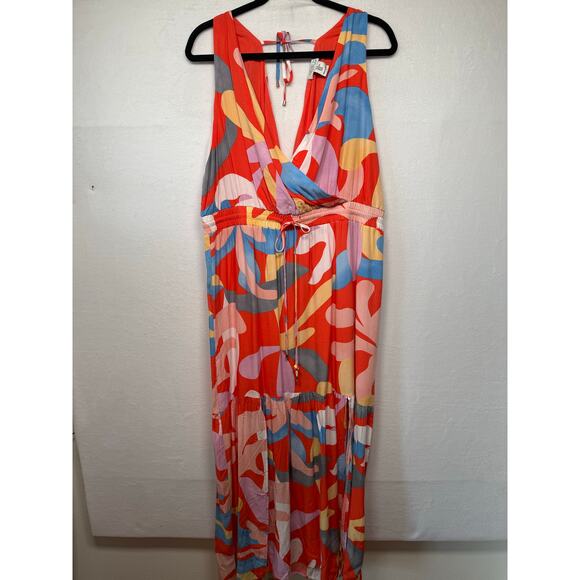 Rachel Zoe Beachy Maxi Dress Size XL Resort Cruise Summery - New! - Picture 2 of 5